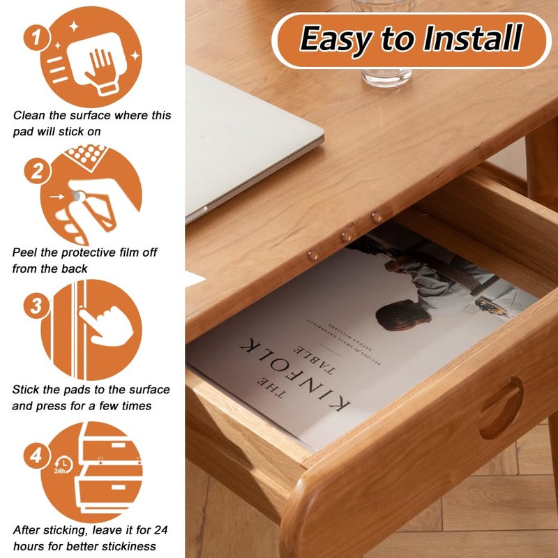 Shintop Furniture Bumpers - Clear Adhesive Bumper Pads Surface Protection for Wall and Wooden Floor Come with 100pcs (Hemispherical) - Image 3
